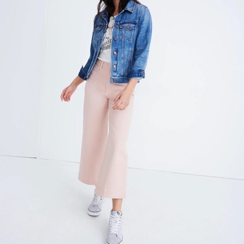 NWT MADEWELL Emmett crop pants (pink)